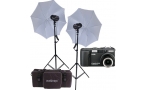 Ricoh kamera + Walimex 100/100 studijas gaismu komplekts