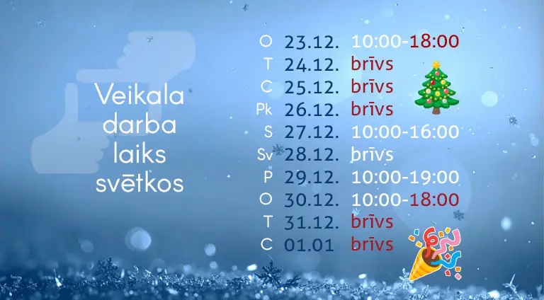 Ziemassvētku darba laiki 2025