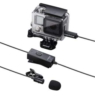 Microphones - mantona Lavalier Microfon for Gopro 3/3+/4 - quick order from manufacturer