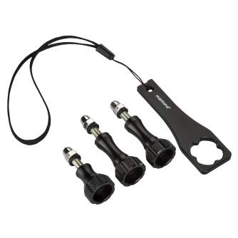 Аксессуары для экшн-камер - mantona GoPro screw set + key aluminium black - быстрый заказ от производителя