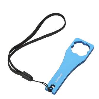 Accessories for Action Cameras - mantona GoPro screw set + key aluminium blue - quick order from manufacturer