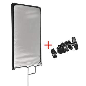 Складные отражатели - walimex pro 4in1 Reflektor Panel, 60x75cm + clamp - быстрый заказ от производителя
