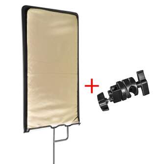 Foldable Reflectors - walimex pro 4in1 Reflektor Panel, 60x75cm + clamp - quick order from manufacturer