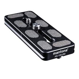 Tripod Accessories - mantona AS-100-2M quick release plate - quick order from manufacturer