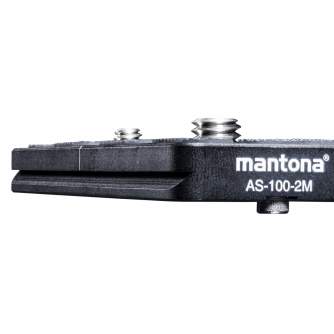 Tripod Accessories - mantona AS-100-2M quick release plate - quick order from manufacturer