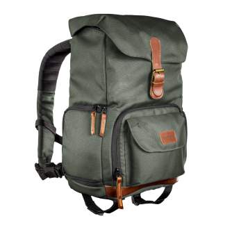 Mugursomas - mantona photo backpack Luis junior green, retro - perc šodien veikalā un ar piegādi
