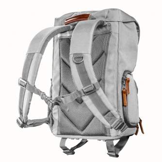 Mugursomas - mantona photo backpack Luis junior grey, retro - perc šodien veikalā un ar piegādi