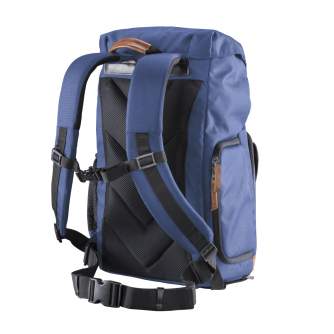 Mugursomas - mantona photo backpack Luis blue, retro - ātri pasūtīt no ražotāja