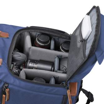 Рюкзаки - mantona photo backpack Luis blue, retro - быстрый заказ от производителя