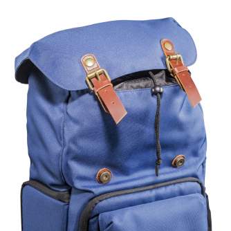 Backpacks - mantona photo backpack Luis blue, retro - quick order from manufacturer