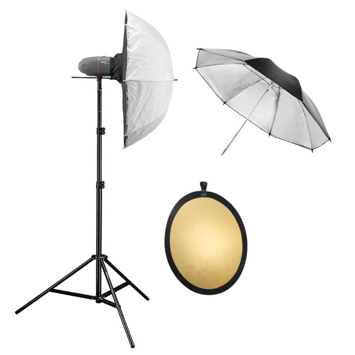 Studio flash kits - walimex pro Newcomer Set Starter M 200 1DS1RS+ - quick order from manufacturer