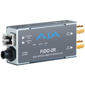 Converter Decoder Encoder - AJA FiDO-2R-MM 2-Channel 3G-SDI to Multi-Mode LC Fiber Receiver - quick order from manufacturer