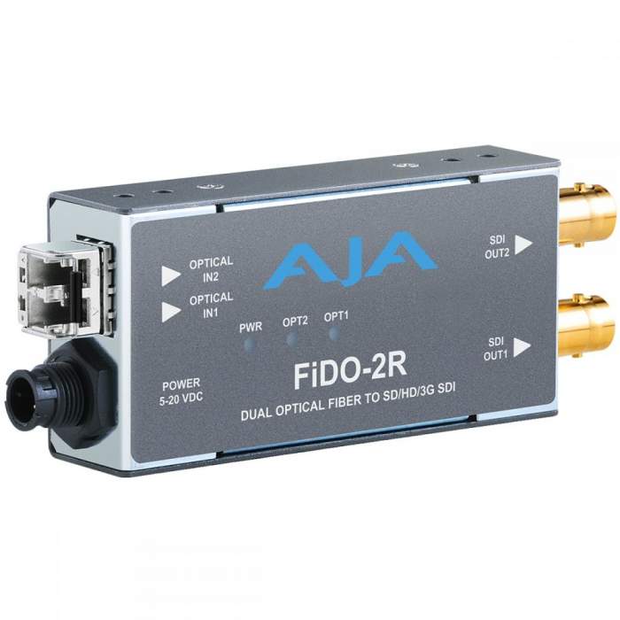 Signāla kodētāji, pārveidotāji - AJA FiDO-2R-MM 2-Channel 3G-SDI to Multi-Mode LC Fiber Receiver - ātri pasūtīt no ražotāja