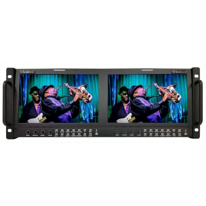 LCD мониторы для съёмки - Boland BRMO9x2 9&quot; Dual Monitors for 19&quot; Rack System - быстрый заказ от производителя