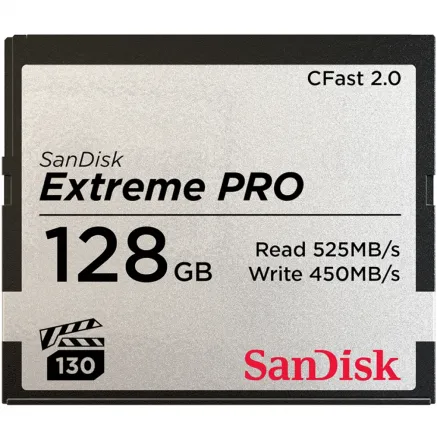 SanDisk Extreme PRO CFast 2.0 Card 525MB/s 128GB
