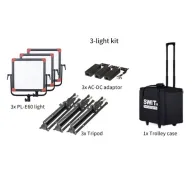 Light Panels - Swit PL-E60 3-Light-Kit Portable Bi-color SMD Panel LED Light - quick order from manufacturerLight Panels - Swit PL-E60 3-Light-Kit Portable Bi-color SMD Panel LED Light - quick order from manufacturer