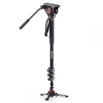 Monopods - Manfrotto XPRO 4 section video monopod w Fluid head & FLUIDTECH base (MVMXPRO500) - quick order from manufacturer