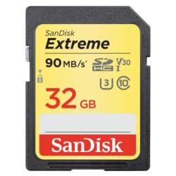 Карты памяти - SanDisk Extreme SDHC UHS-I V30 90MB/s 32GB (SDSDXVE-032G-GNCIN) - купить сегодня в магазине и с доставкой