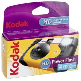 Filmu kameras - KODAK POWER FLASH 27+12 VIENREIZĒJAS LIETOŠANAS FOTOAPARĀTS - perc šodien veikalā un ar piegādi