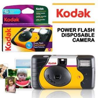 Film Cameras - KODAK POWER FLASH 27+12 VIENREIZĒJAS LIETOŠANAS FOTOAPARĀTS - buy today in store and with delivery