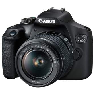 Spoguļkameras - Canon EOS 2000D + 18-55mm IS II Kit, melns - ātri pasūtīt no ražotāja