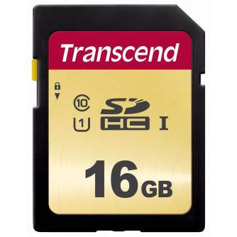 Atmiņas kartes - Transcend Gold 500S SD UHS-I U3, MLC (V30) R95/W60 16GB atmiņas karte - ātri pasūtīt no ražotāja