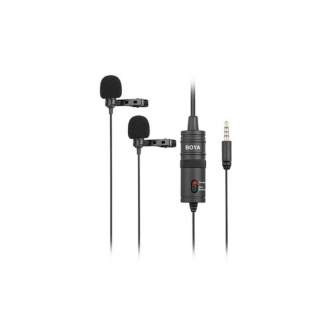 Microphones - Boya Dual Lavalier microphone for Smartphone, DSLR, Camcorders, PC - buy today in store and with delivery