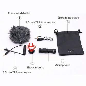 Videokameru mikrofoni - Boya Universal Compact Shotgun Microphone BY-MM1 - perc šodien veikalā un ar piegādi