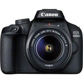 Зеркальные фотоаппараты - Canon EOS 4000D + 18-55mm III Kit, black - купить сегодня в магазине и с доставкой