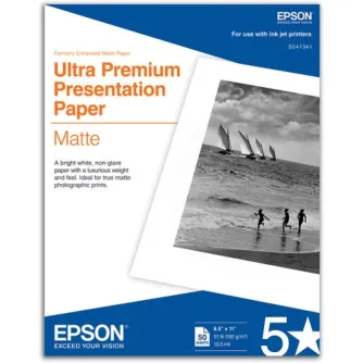 Fotopapīrs printeriem - Epson Matte Paper Heavy Weight, DIN A4, 167g/mÂ², 50 Sheets - perc šodien veikalā un ar piegādi