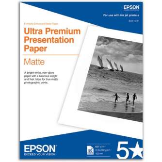 Fotopapīrs printeriem - Epson Matte Paper Heavy Weight, DIN A4, 167g/mÂ², 50 Sheets - ātri pasūtīt no ražotāja