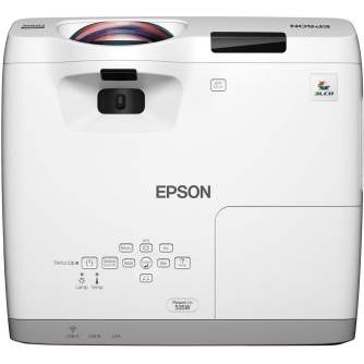 Projektori un ekrāni - Epson Short Throw Series EB-535W WXGA (1280x800), 3400 ANSI lumens, 16.000:1, White, - ātri pasūtīt no ražotāja