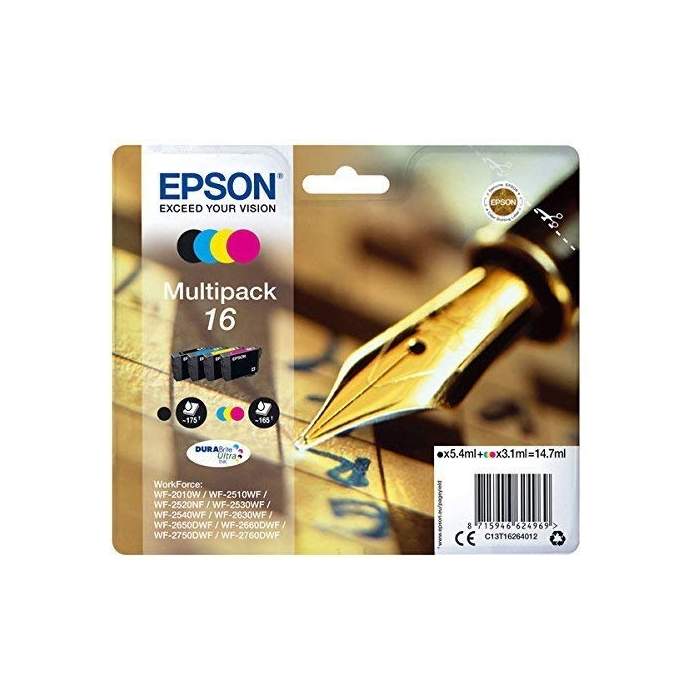 Принтеры и принадлежности - Epson 16XL Multipack Ink Cartridge, Black, cyan, magenta, yellow - быстрый заказ от производителя