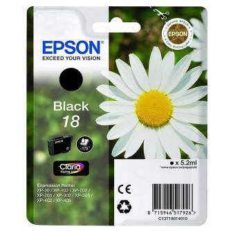 Printers and accessories - Epson 18 BK Ink cartridge, Black - quick order from manufacturer