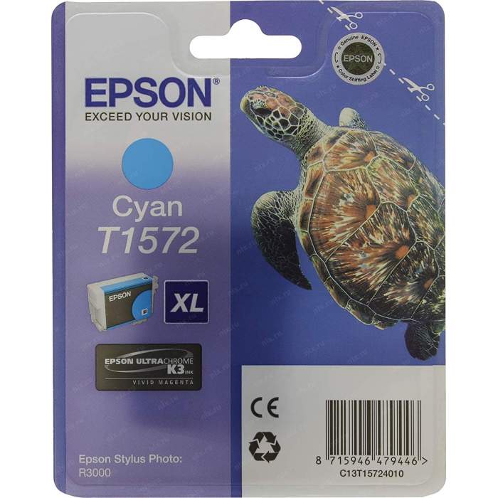 Принтеры и принадлежности - Epson T1572 Ink Cartridge, Cyan - быстрый заказ от производителя