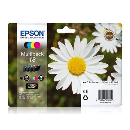 Epson 18 Multipack Ink cartridge, Black, cyan, magenta, yellow