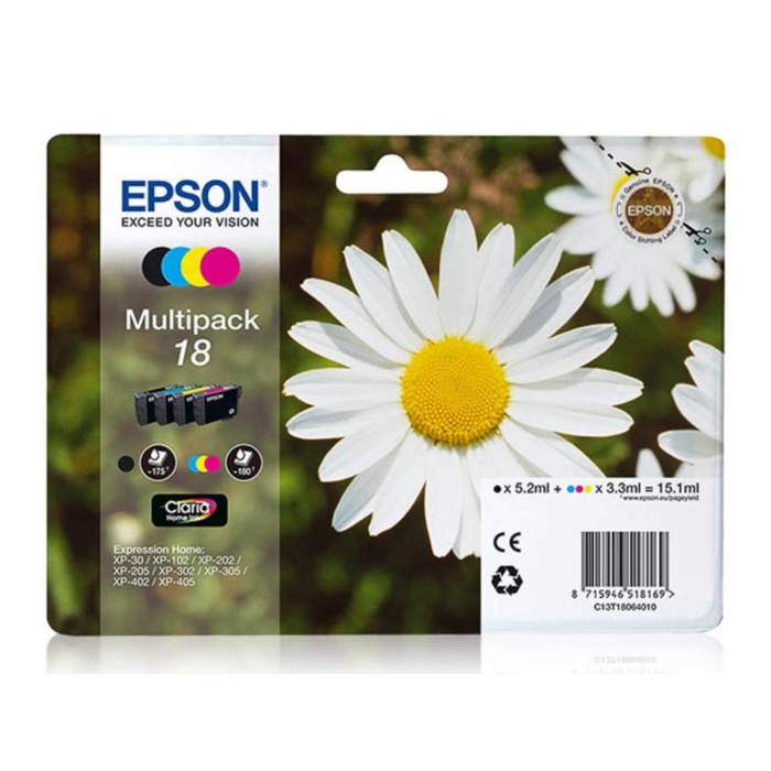 Принтеры и принадлежности - Epson 18 Multipack Ink cartridge, Black, cyan, magenta, yellow - быстрый заказ от производителя