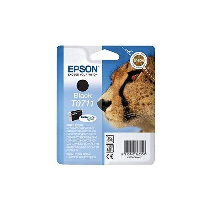 Принтеры и принадлежности - Epson T0711 Ink Cartridge Black Epson - быстрый заказ от производителя