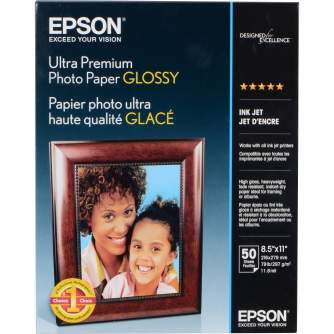Photo paper for printing - Epson Premium Glossy C13S041287 Photo Paper, A4, 255 g/m2, White - quick order from manufacturer