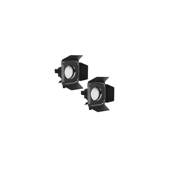 LED прожекторы - walimex pro Set of 2 LED Spotlights + Barn Doors - быстрый заказ от производителя