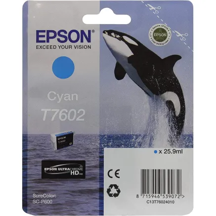 Epson T7602 Ink Cartridge, Cyan