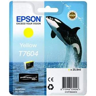 Printeri un piederumi - Epson T7604 Ink Cartridge, Yellow - ātri pasūtīt no ražotāja