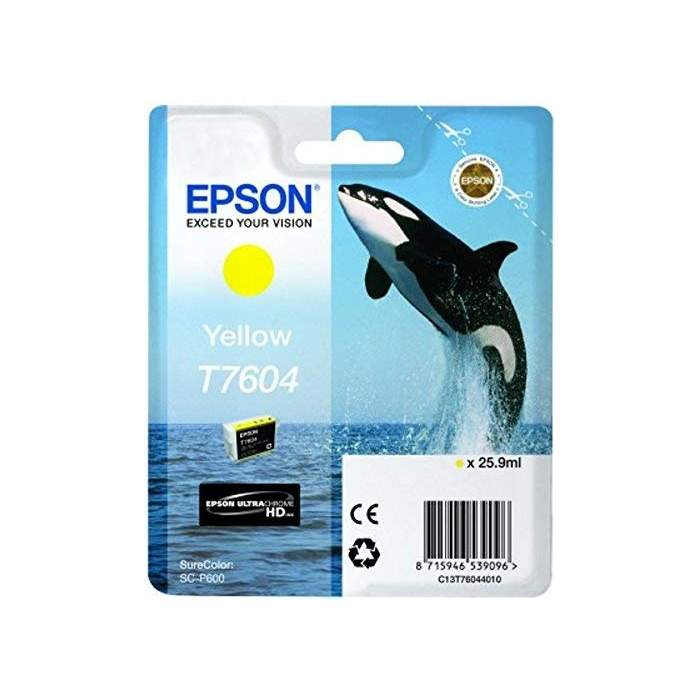 Printeri un piederumi - Epson T7604 Ink Cartridge, Yellow - ātri pasūtīt no ražotāja