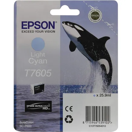 Epson T7605 Ink Cartridge, Light Cyan