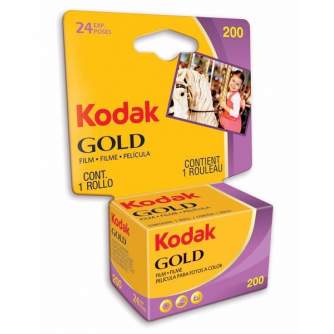 Foto filmiņas - KODAK 135 GOLD 200-24X1 krāsaina 35mm filmiņa 24 kadri kastītē - perc šodien veikalā un ar piegādi