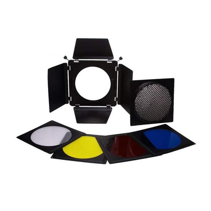 Насадки для света - Falcon Eyes Barndoor Set, Honeycomb Grid and Filters SFA-BHC - быстрый заказ от производителя