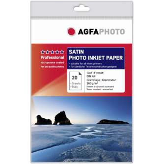 Photo paper for printing - Agfaphoto photo paper A4 Professional Satin 260g 20 sheets - quick order from manufacturer