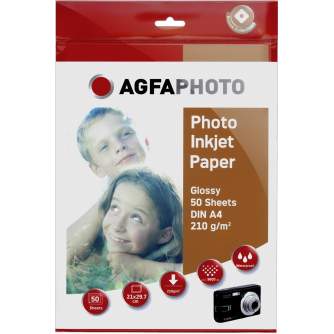 Fotopapīrs printeriem - Agfaphoto fotopapīrs A4, glancēts, 210g, 50 lapas AP21050A4 - ātri pasūtīt no ražotāja