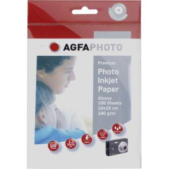Fotopapīrs printeriem - Agfaphoto fotopapīrs 10x15 Premium, glancēts, 240g 100 lapas - ātri pasūtīt no ražotāja