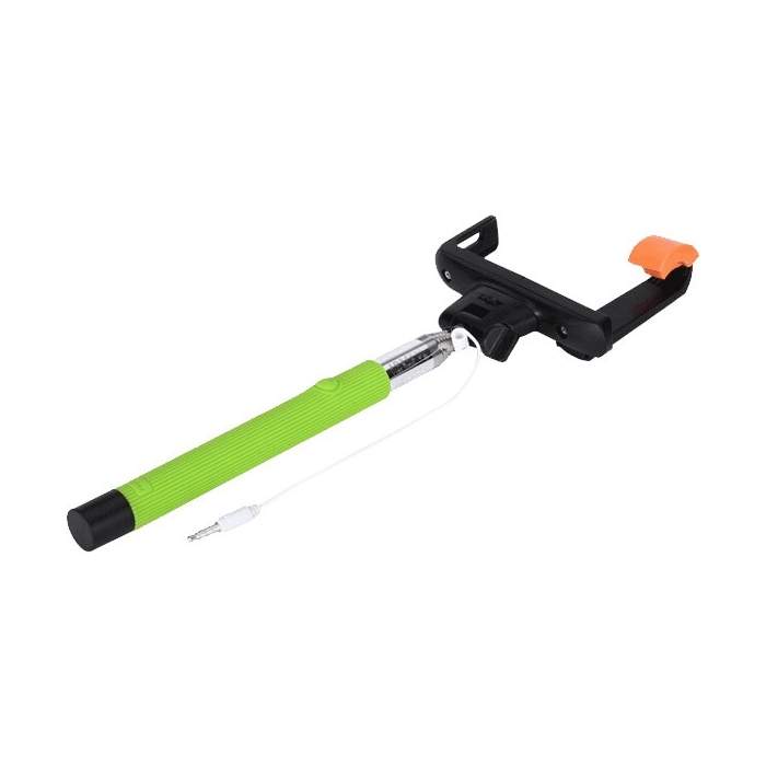 Selfie Stick - SelfieMAKER Smart selfie stick with cable, green - quick order from manufacturer